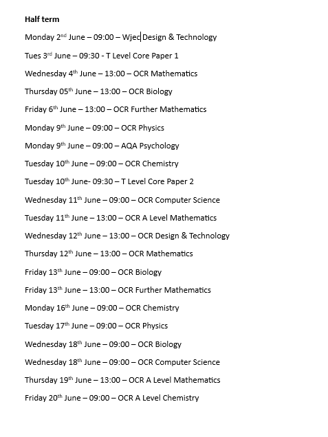 Exams 2025 3